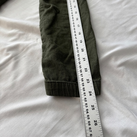 Old Navy Women's Zip Up Linen Field Jacket Collared Army Green Medium Outdoor - Picture 11 of 14